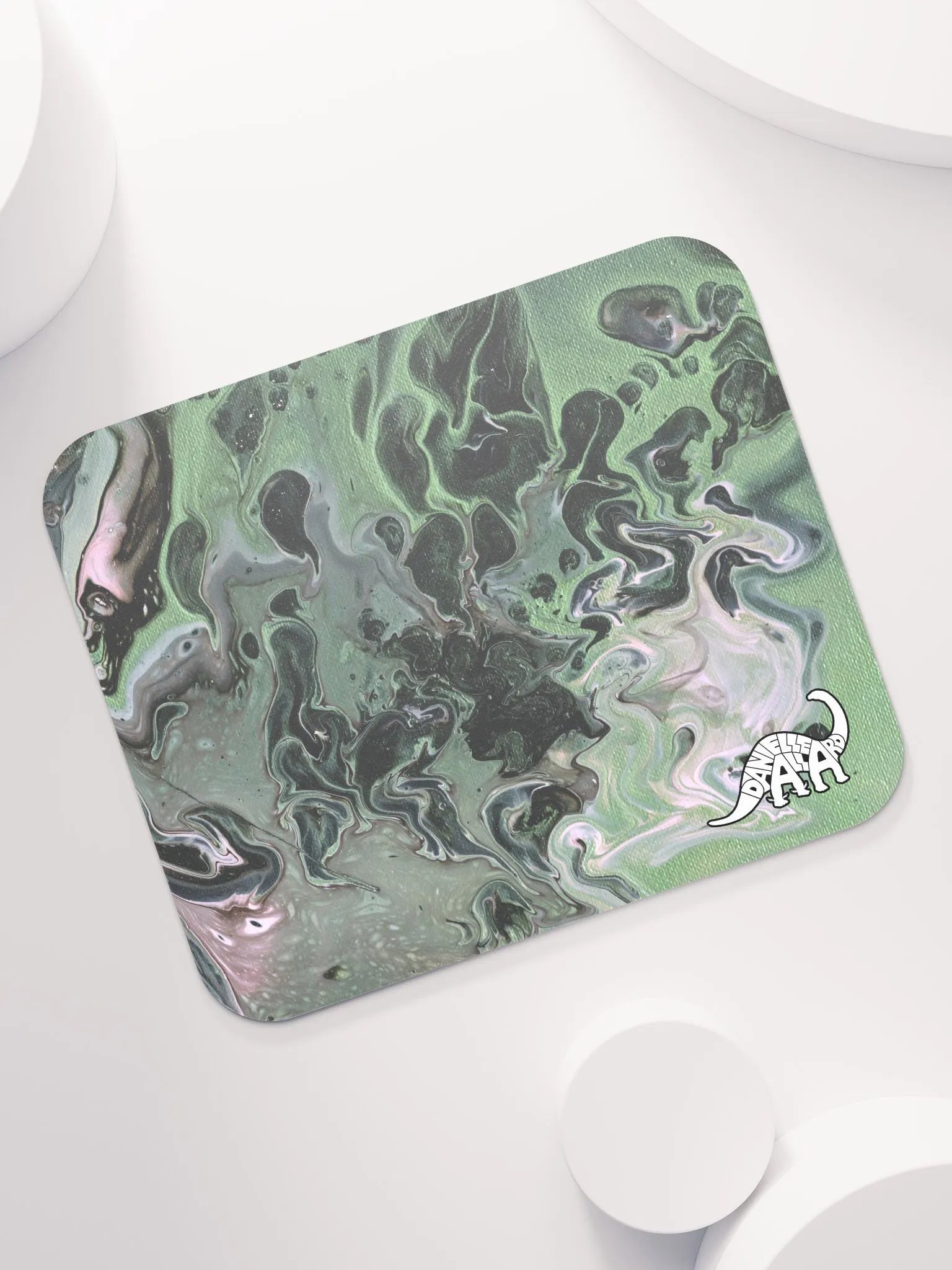 Metallic Green Fluid Acrylic Mouse Pad product image (6)
