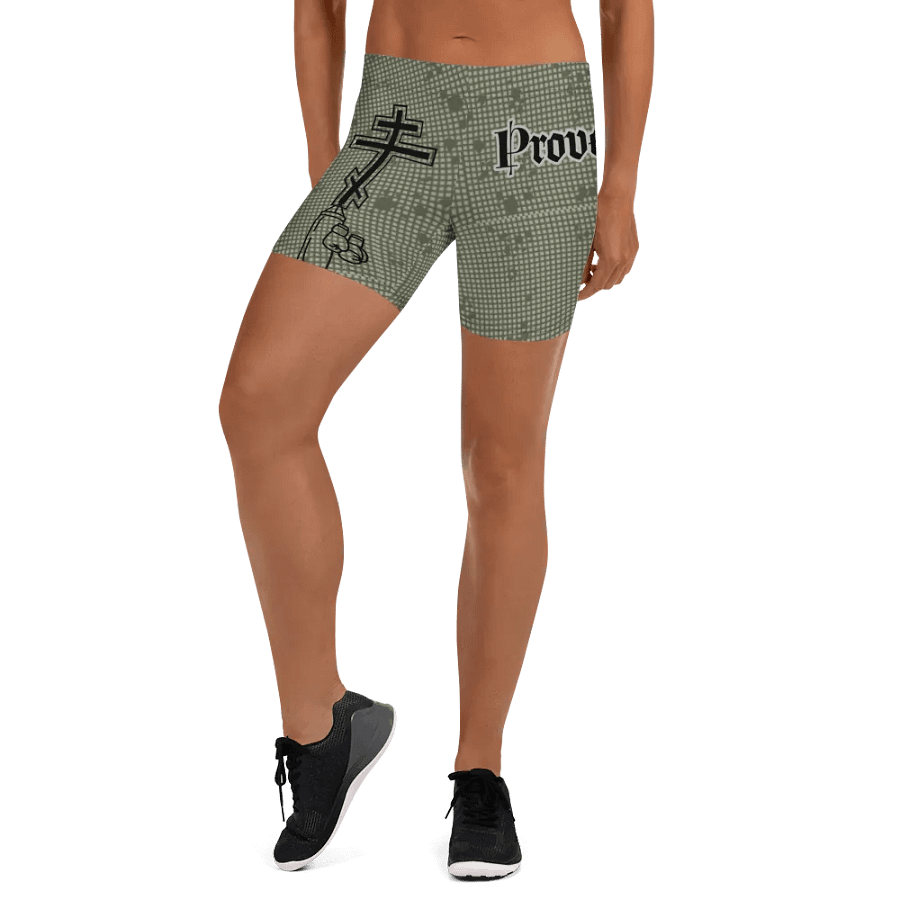 Faithful Camo: Proverb 3:25 Compression Shorts - Desert Night Camo product image (7)
