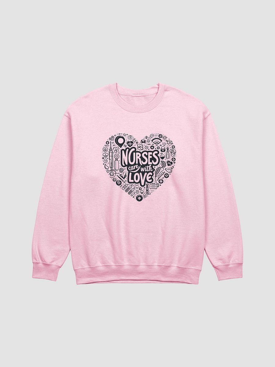 NURSES CARE WITH LOVE crewneck sweatshirt product image (2)