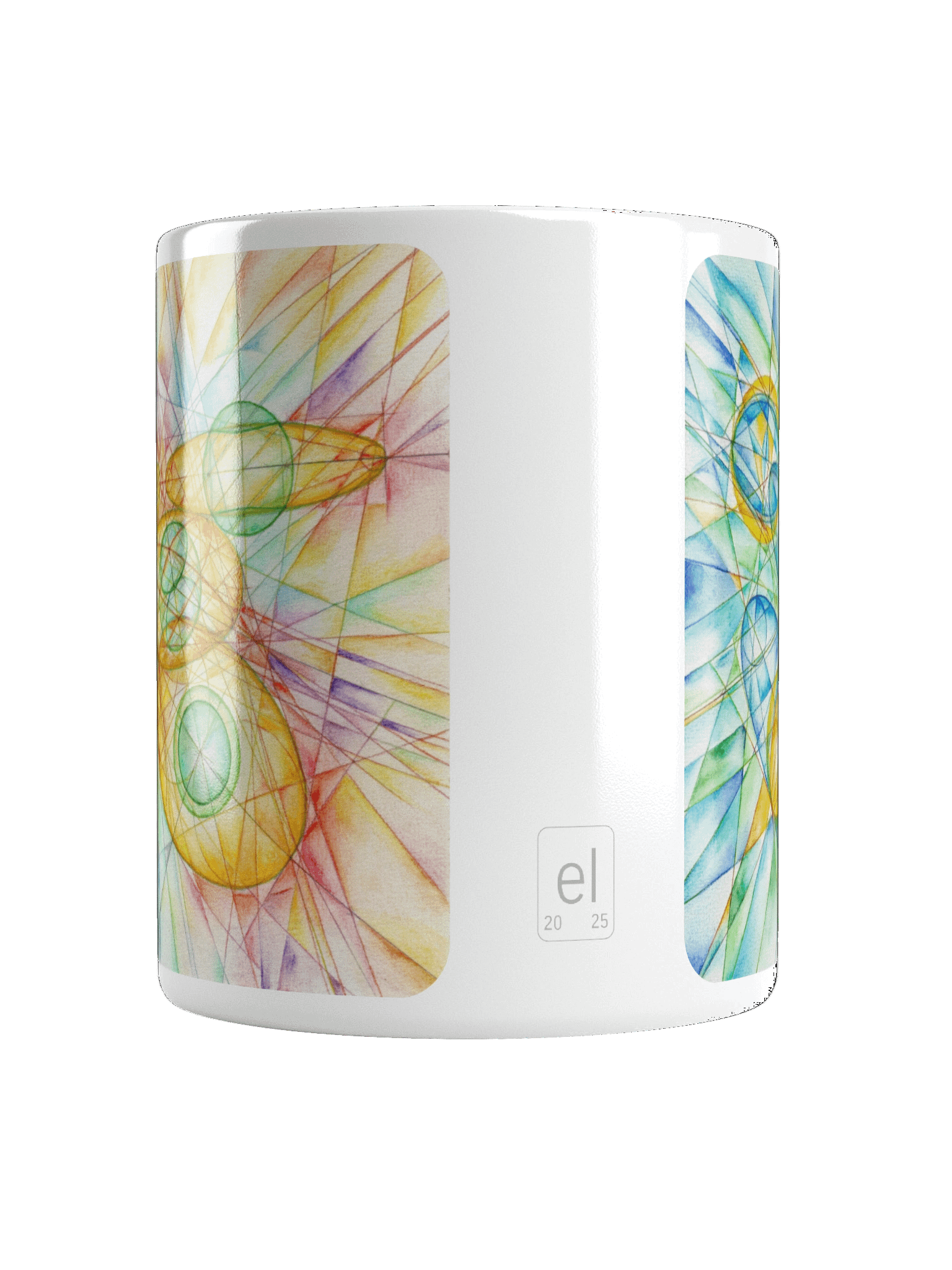 Poinsot's Paper Spaceship 1+2 - Gyroscope Physics Geometric Drawings Mug product image (2)