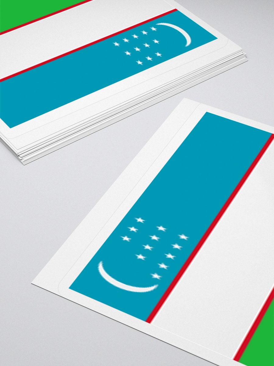 Uzbekistan Flag Sticker | Crescent Twelve Stars Design | Durable Vinyl | 3 Sizes product image (12)
