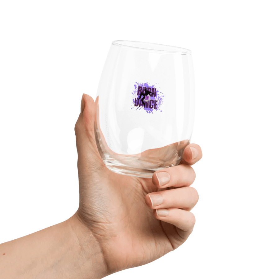 Born to Dance His Silhouette Tiny Print Reverie Stemless Wine Glass product image (7)