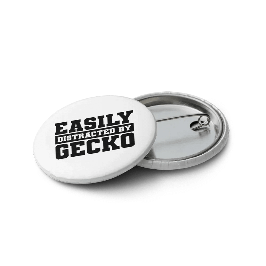 Glossy Black Collection: Pin Button Set with Geckos all over product image (12)