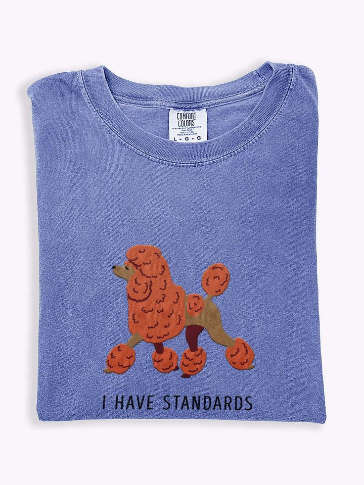 I Have Standards T-Shirt(Embroidered) of a Standard Poodle(Orange) product image (1)