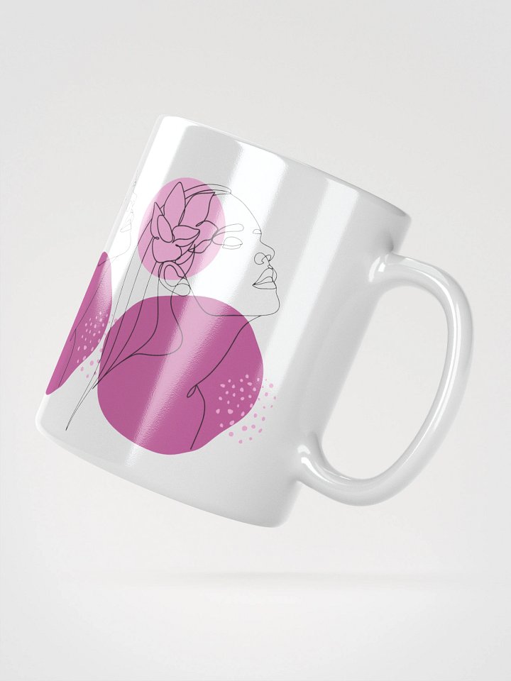 Mug Blanc Equilibre Femme - Fuchsia - Souffle Optimiste - Idée Cadeau Raffiné product image (2)