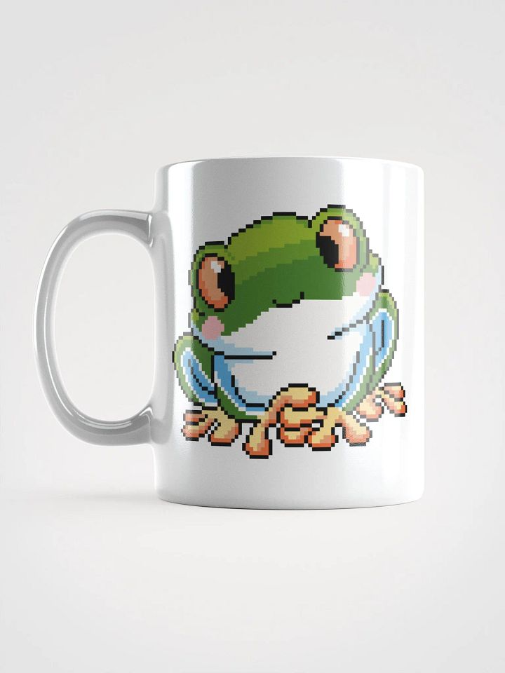 Dark Green Rip the Frog White Glossy Mug product image (1)