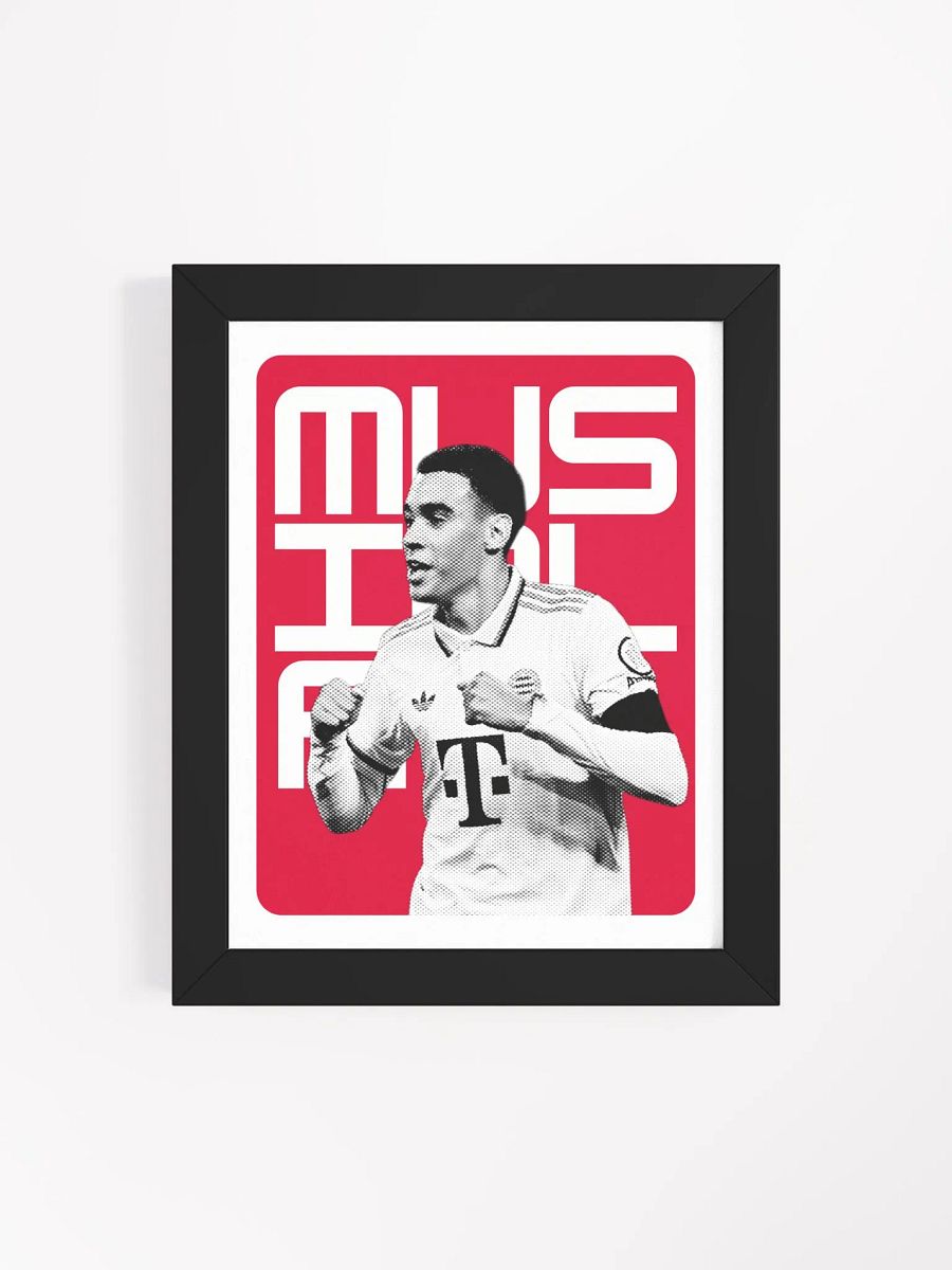 Jamal Musiala BW Bayern Munich Name Art Framed Print product image (1)