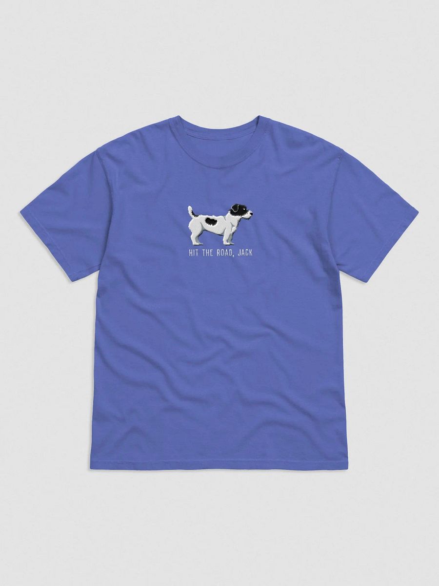 Hit the Road, Jack T-Shirt(Embroidered) of a Jack Russell Terrier(Black& White, Rough Coat) product image (4)