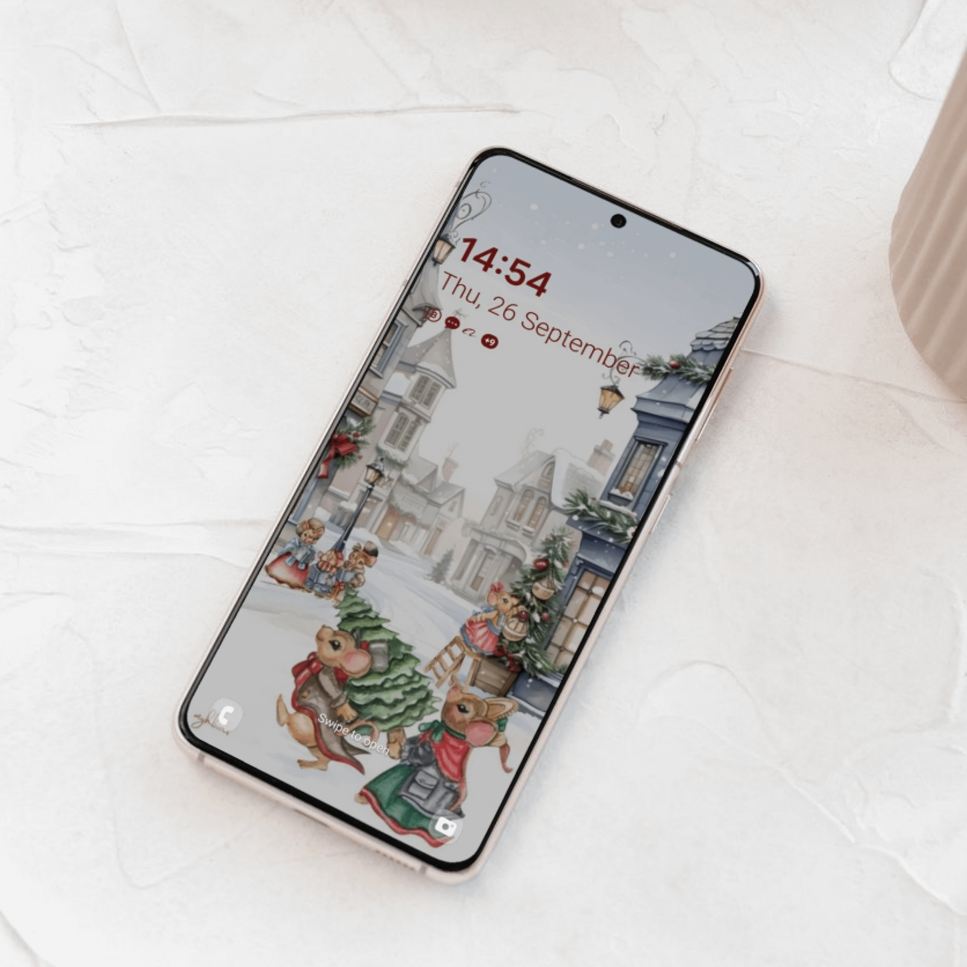 Prelude to Christmas Smartphone Digital Wallpaper | Festive Holiday Phone Background | Instant Download product image (2)