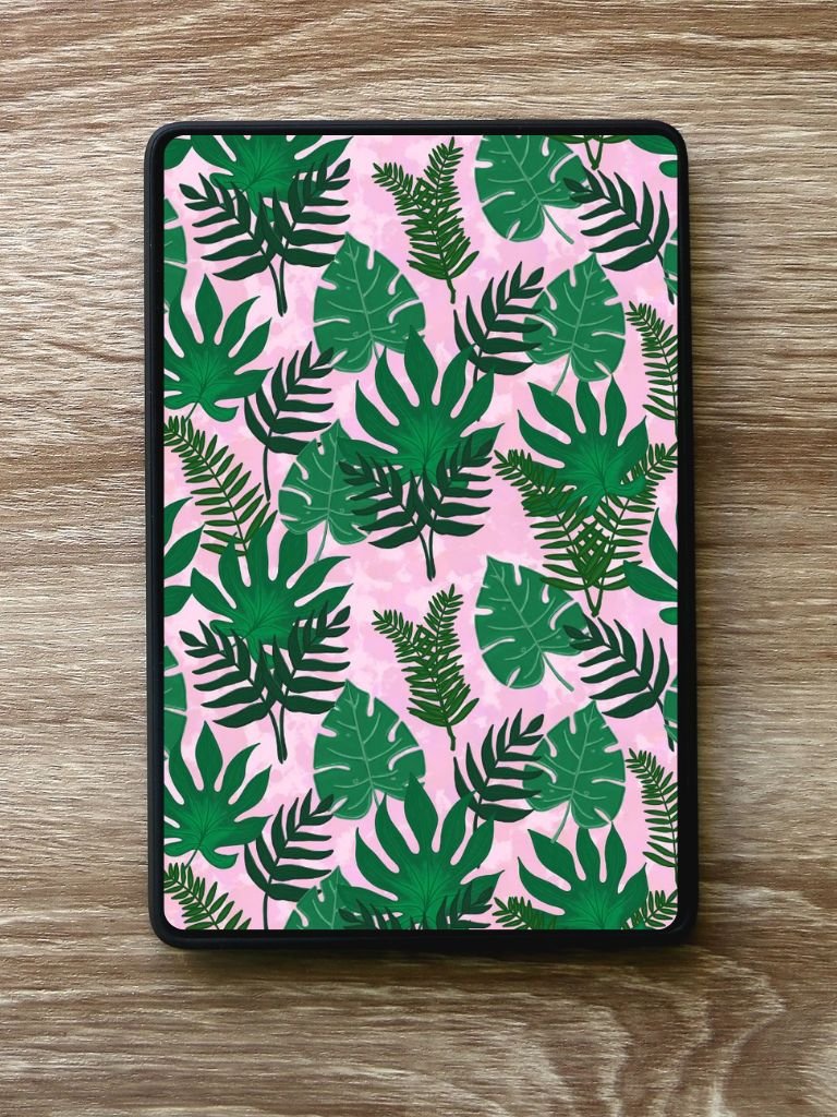 Jungle Leaves Pattern Digital Insert for Clear Kindle Cover product image (2)