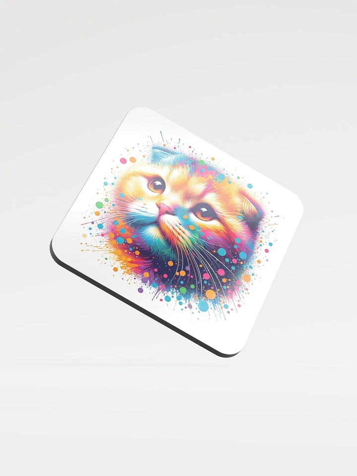 Glossed Cork Coaster: Scottish Fold product image (1)