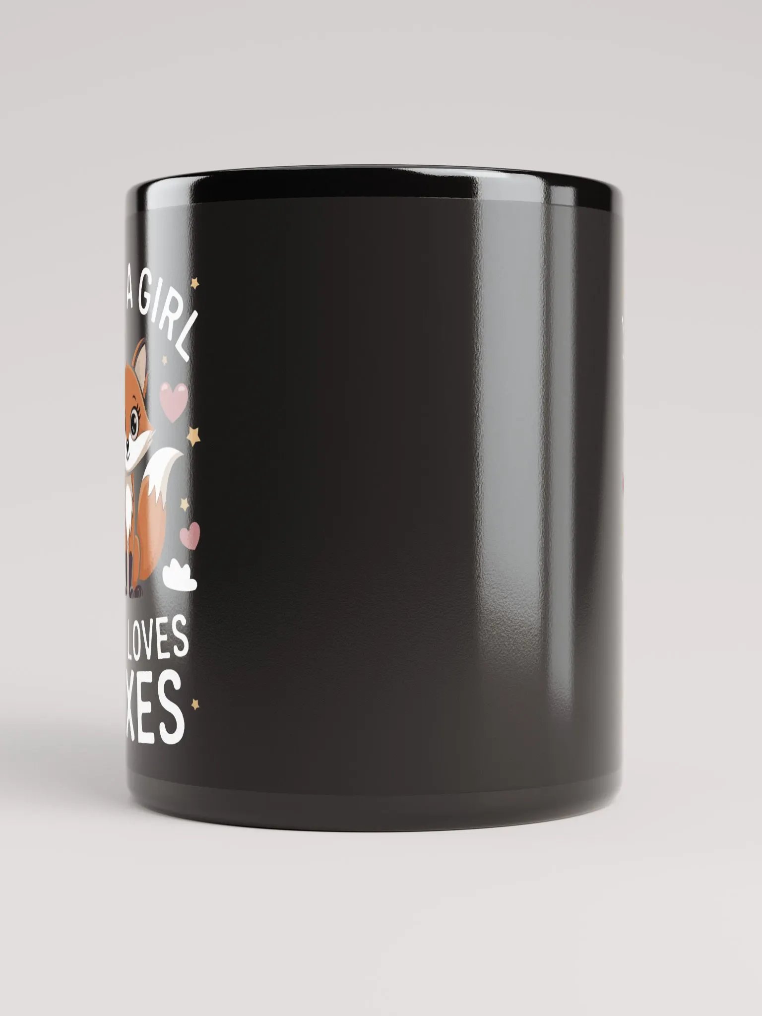 Just a Girl Who Loves Foxes Black Glossy Mug product image (5)