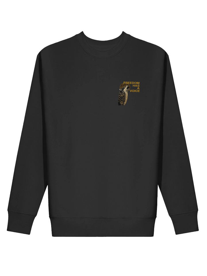 Freedom Has A Voice Howling Wolf - Premium Unisex Sweatshirt (Cotton Heritage – Modern Fit) product image (2)