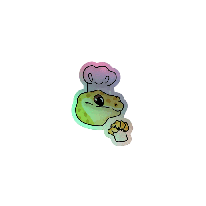 Chef Gecko Holographic Sticker Sheet product image (1)