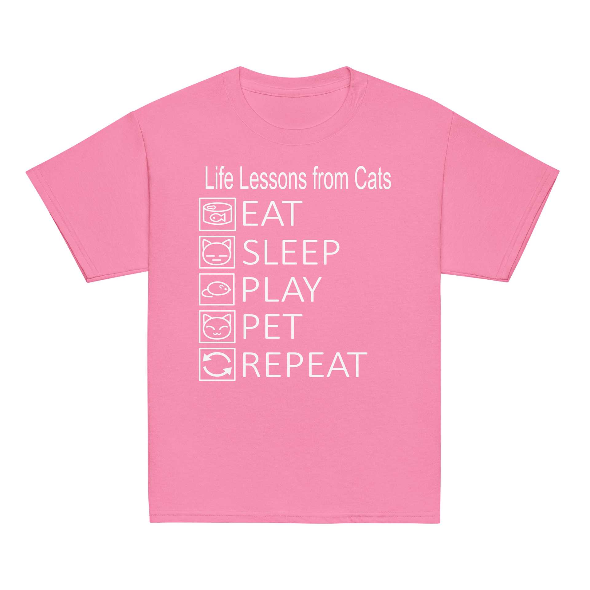 Life Lessons from Cats - Unisex Youth Heavyweight T-shirt product image (2)
