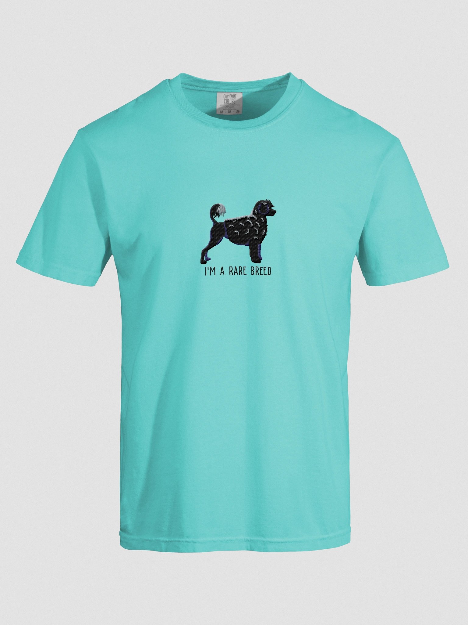 I'm a Rare Breed T-Shirt(Embroidered) of a Portuguese Water Dog(Black) product image (10)
