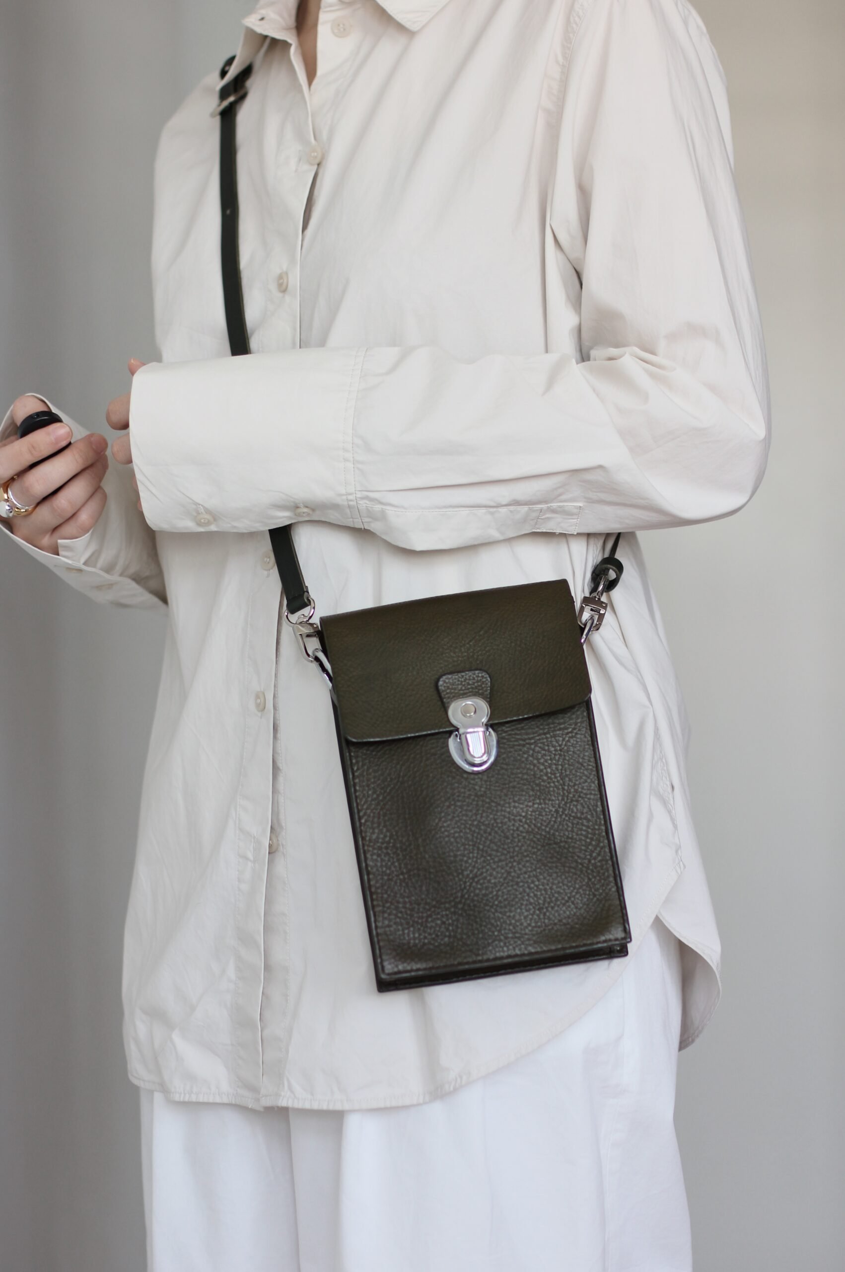 Vegetable Tanned Leather Satchel in Oliva product image (1)