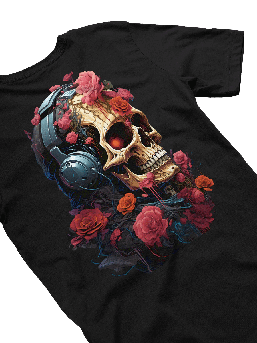 Floral Skull Graphic Oath Esports Logo T-Shirt product image (26)