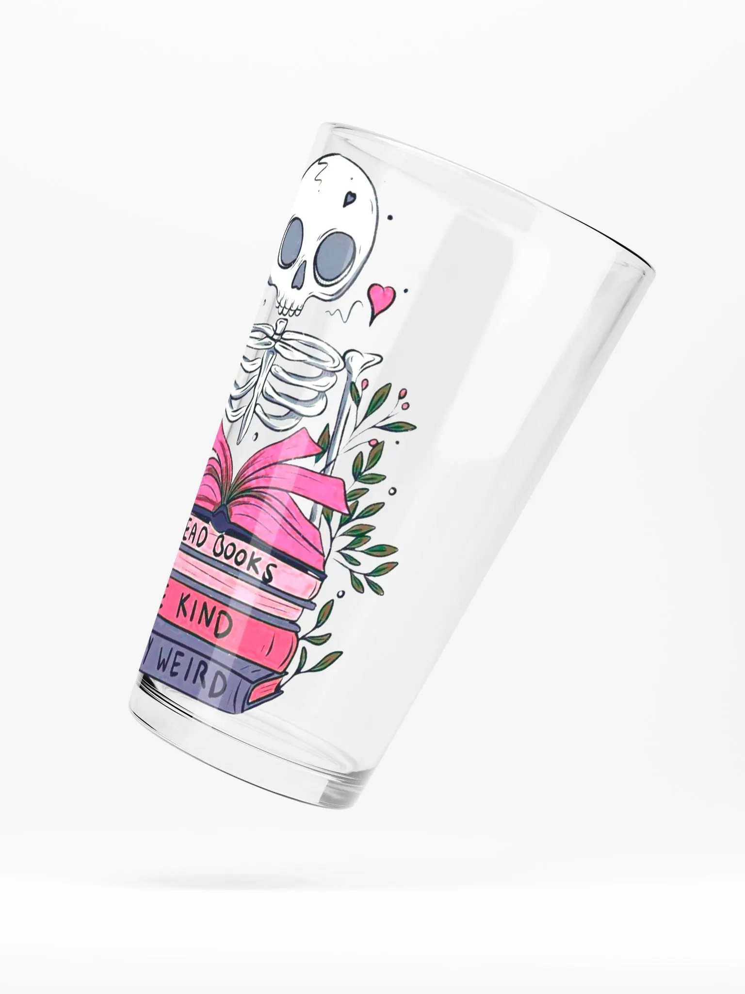 Read Books and Stay Weird Glass product image (5)