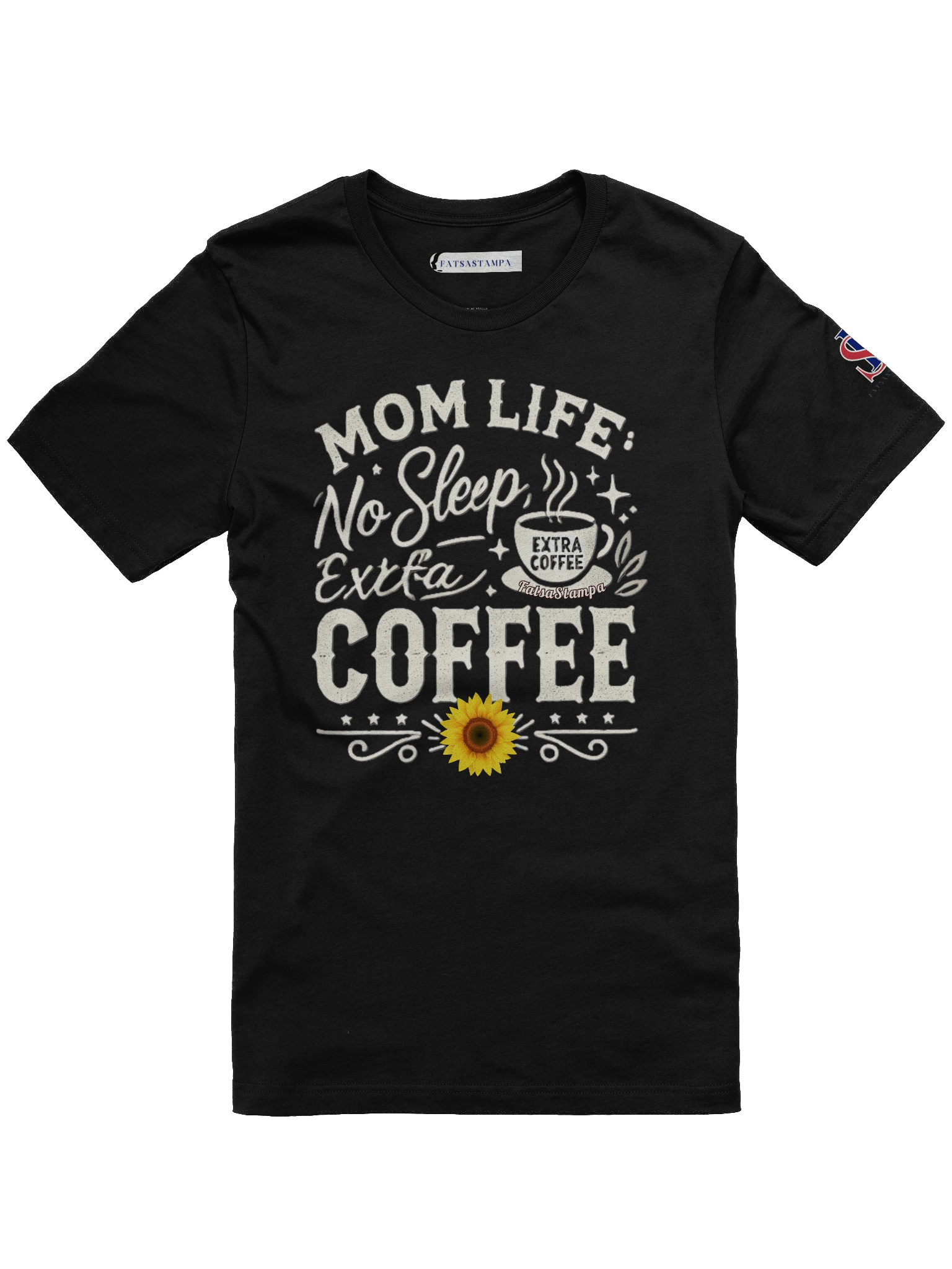 Funny Relatable Mom Shirt- MOM LIFE Tee – No Sleep, Extra Coffee product image (7)