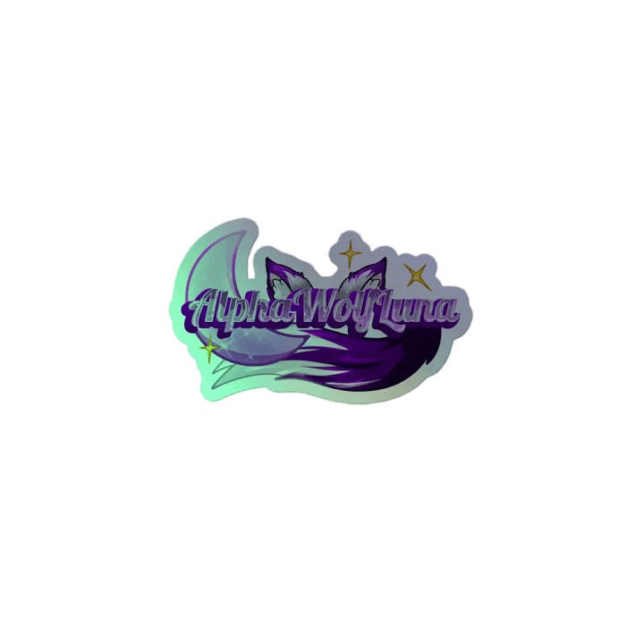 Alpha_Wolf_Luna Holographic Logo Sticker product image (2)