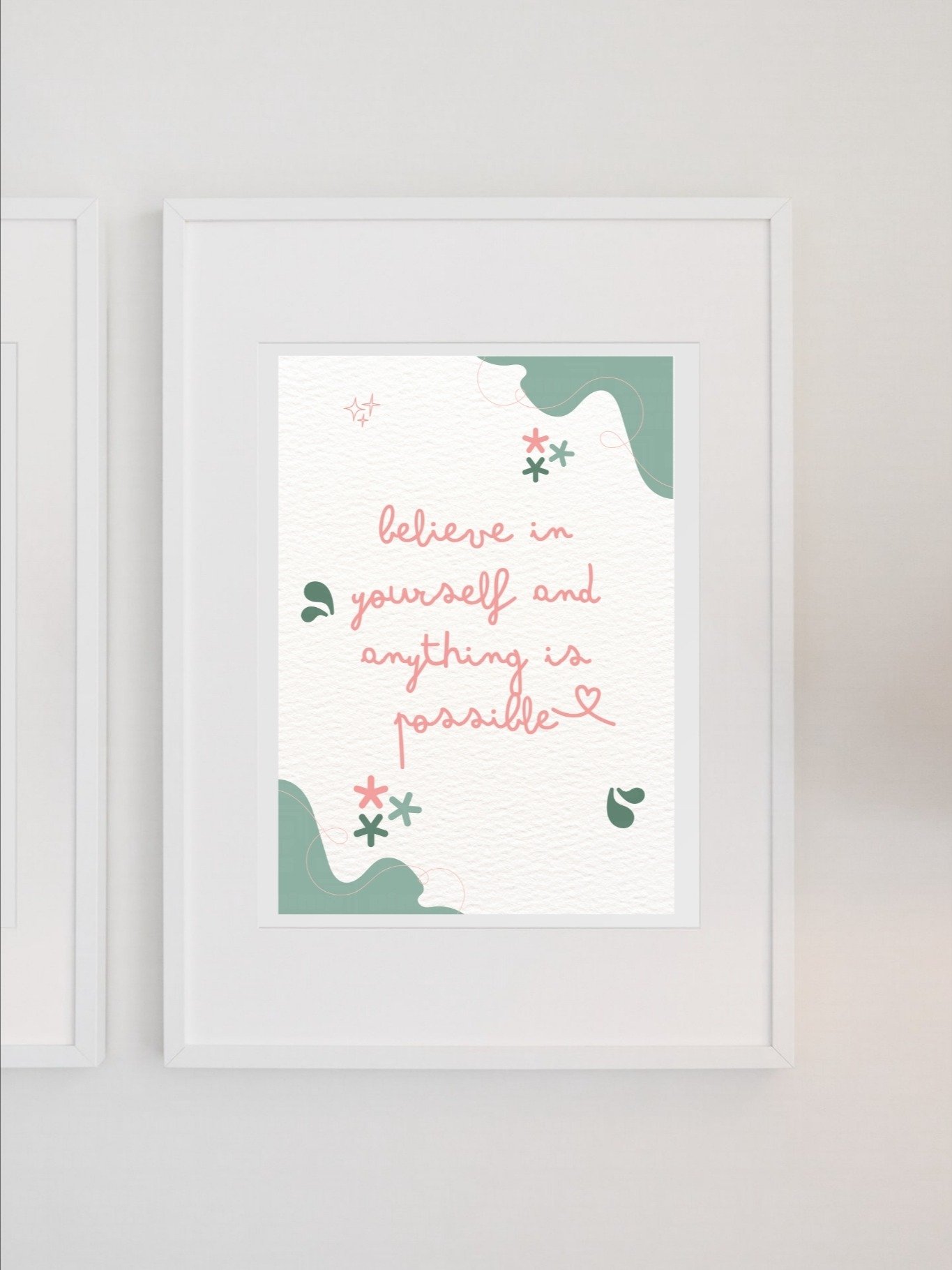Inspirational Quote Wall Art - 'Believe in Yourself' Motivational Poster, Minimalist Home Decor, Positive Affirmation Print Gift Present product image (1)