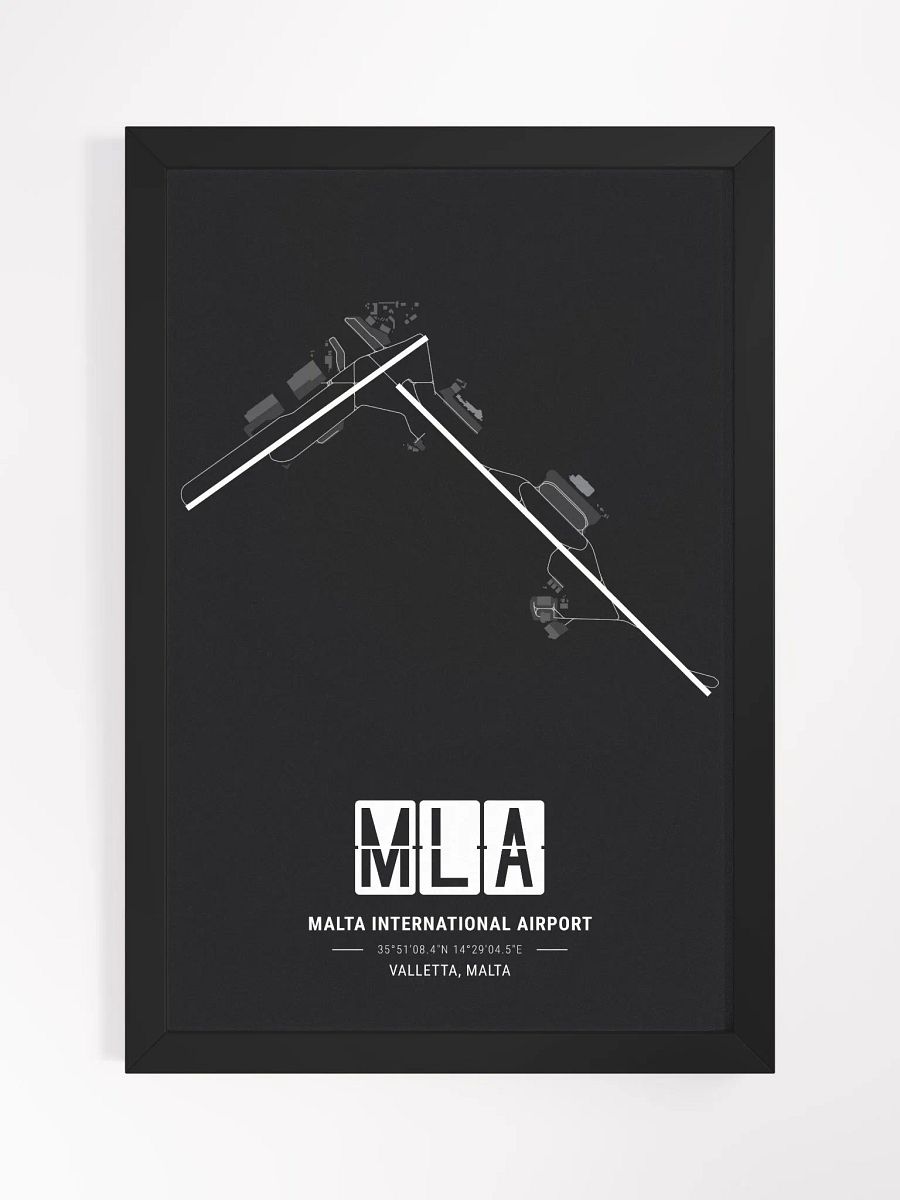 Framed Airport MLA Premium Map On Matt Paper product image (1)