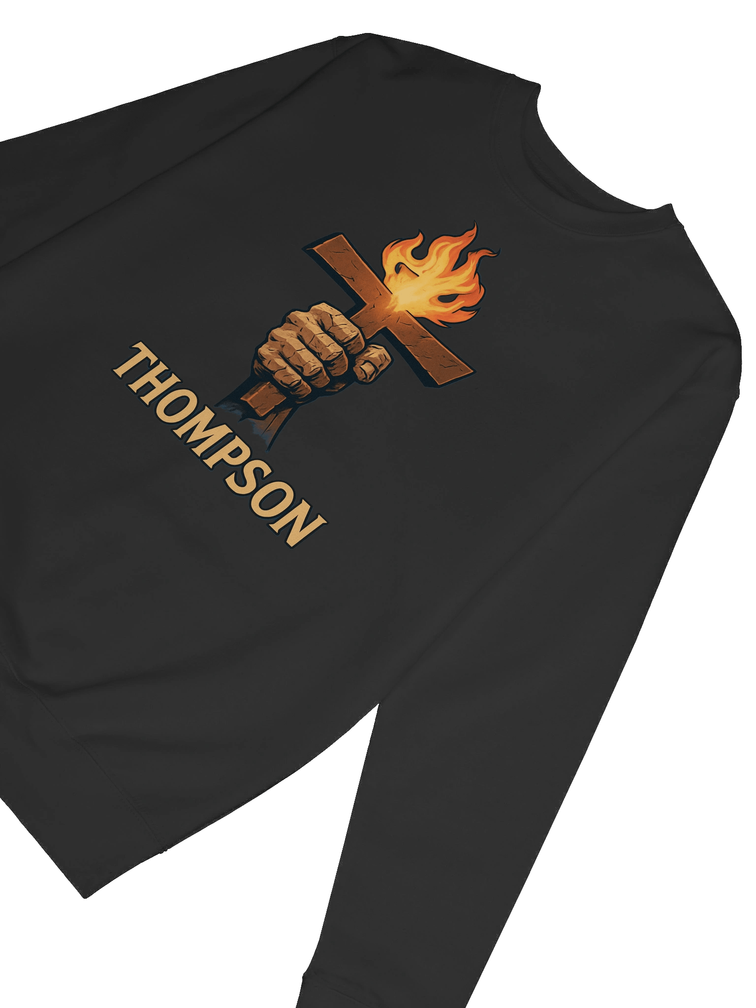 Flame Cross Premium Sweatshirt Thompson Hodočasnik product image (6)
