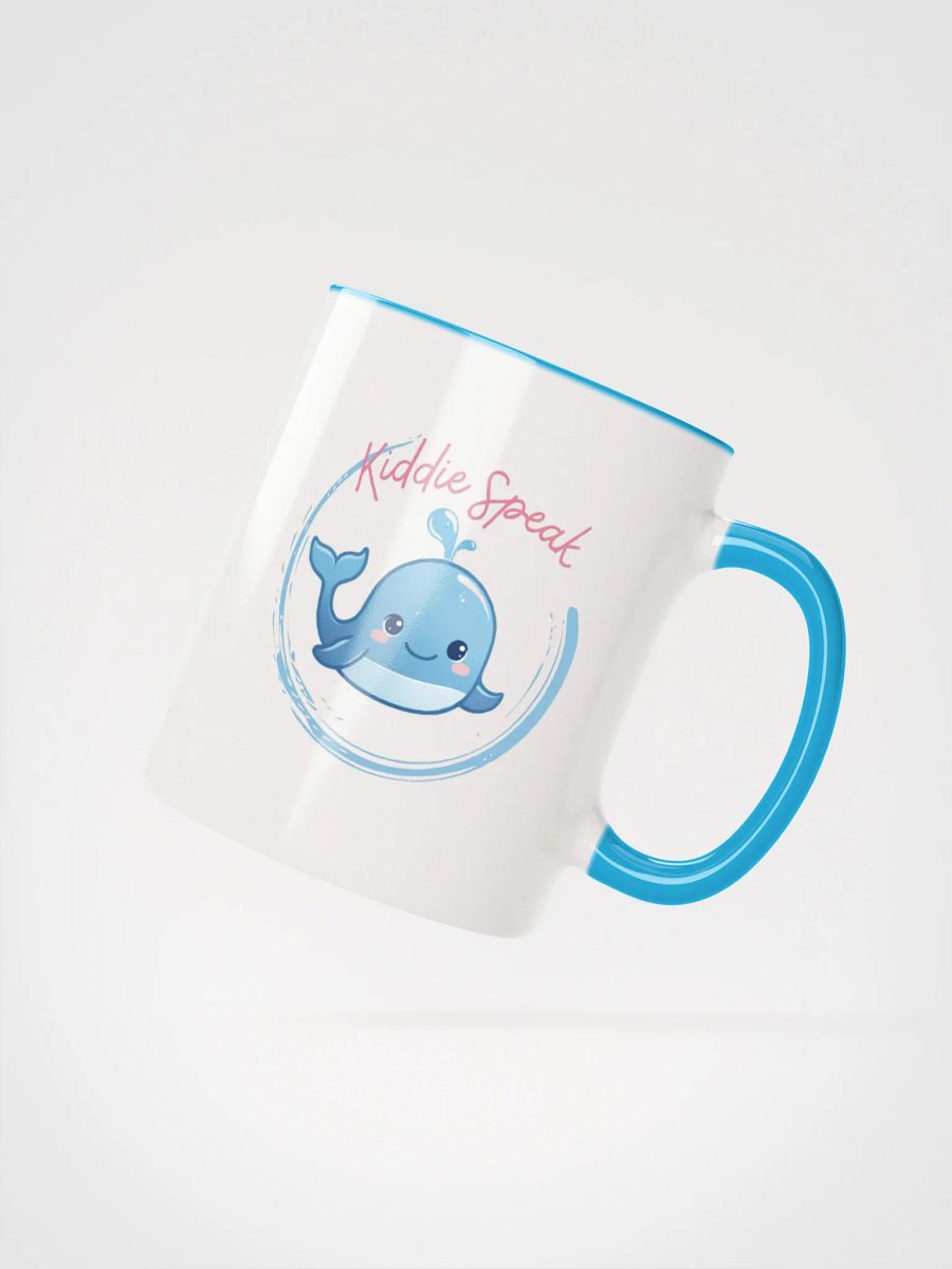 Cute Blue Whale of Words Ceramic Mug product image (2)