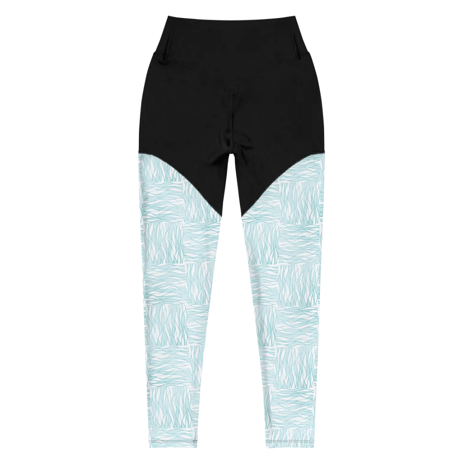 Light Turquois All-Over Print Sports Leggings product image (6)