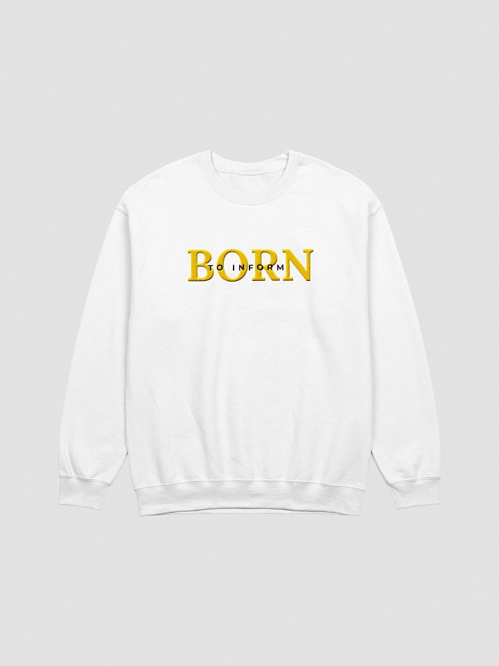 Born to Inform Manifestor Embroidered Sweatshirt (Yellow) product image (5)