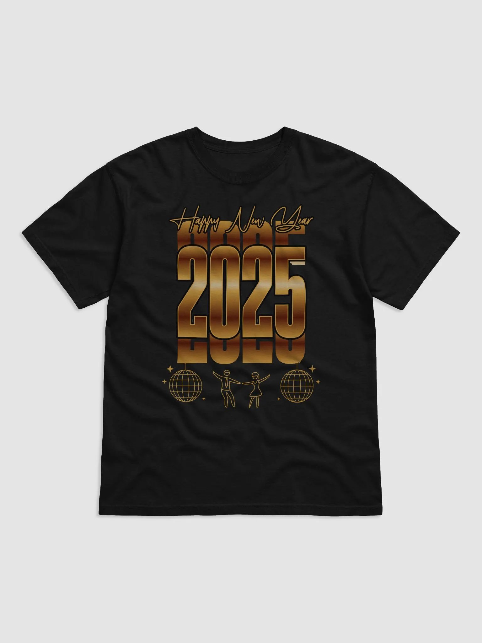 2025 New Year Heavy weight shirt (Gold Print) product image (3)