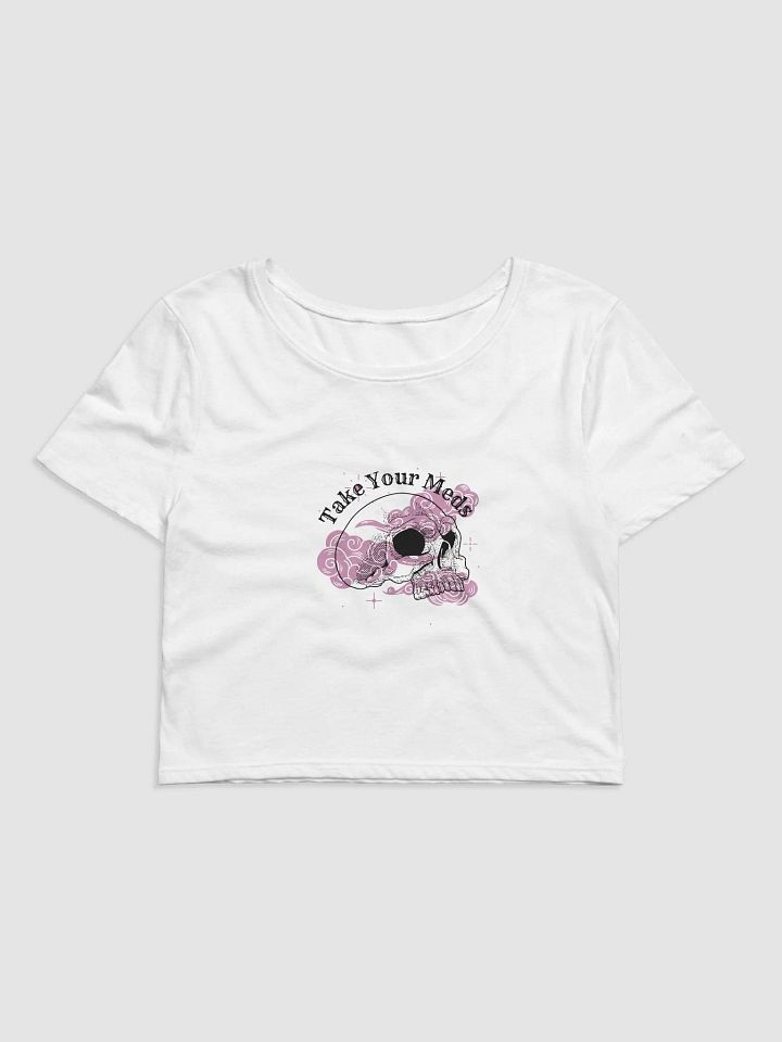 Take Your Meds Cropped Tee (Black Design) product image (1)
