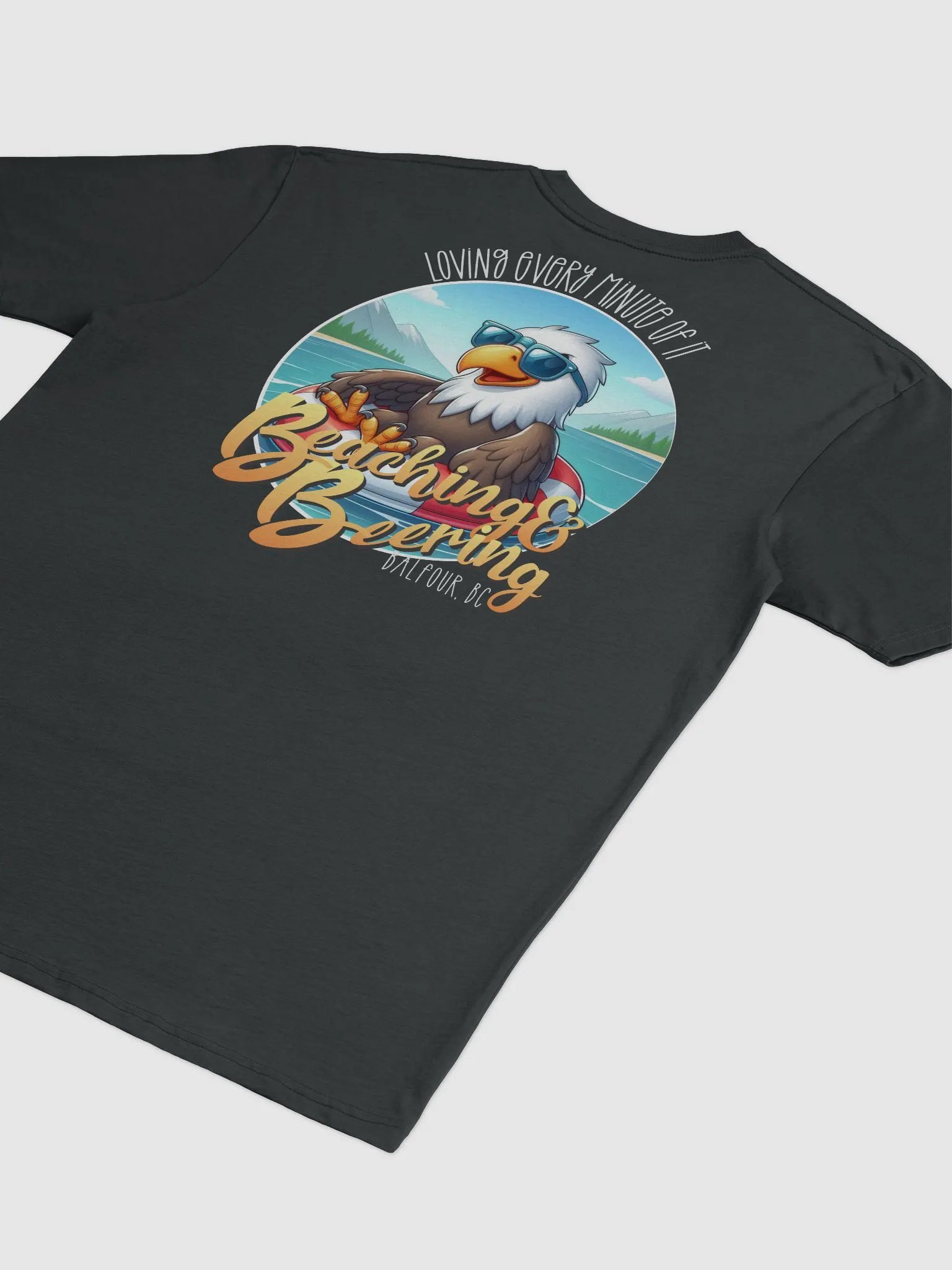 Beaching and Beering Classic T-Shirt, Eagle on a Floatie wearing Sunglasses product image (4)