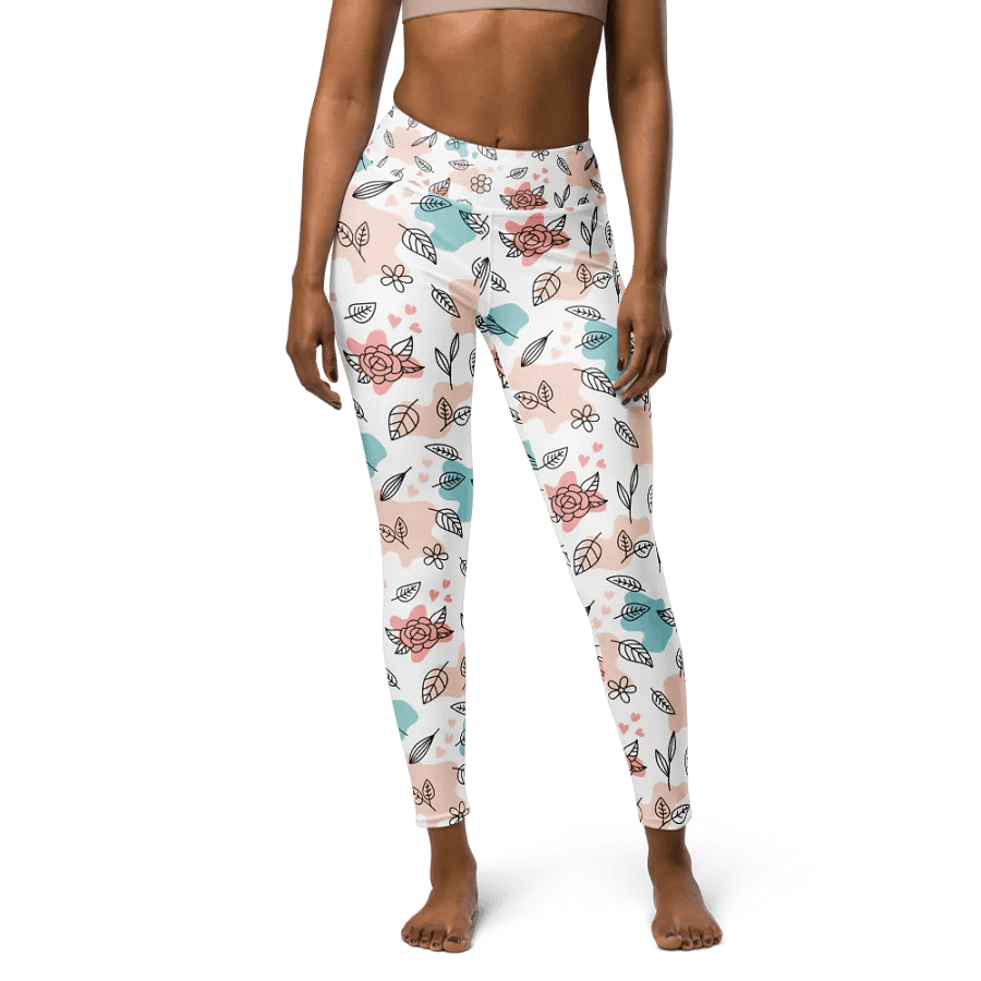 Garden Muse High-Waist Leggings - Floral Watercolor product image (5)