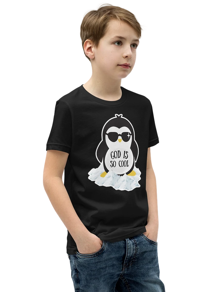 God Is So Cool Penguin Kids T-Shirt product image (2)