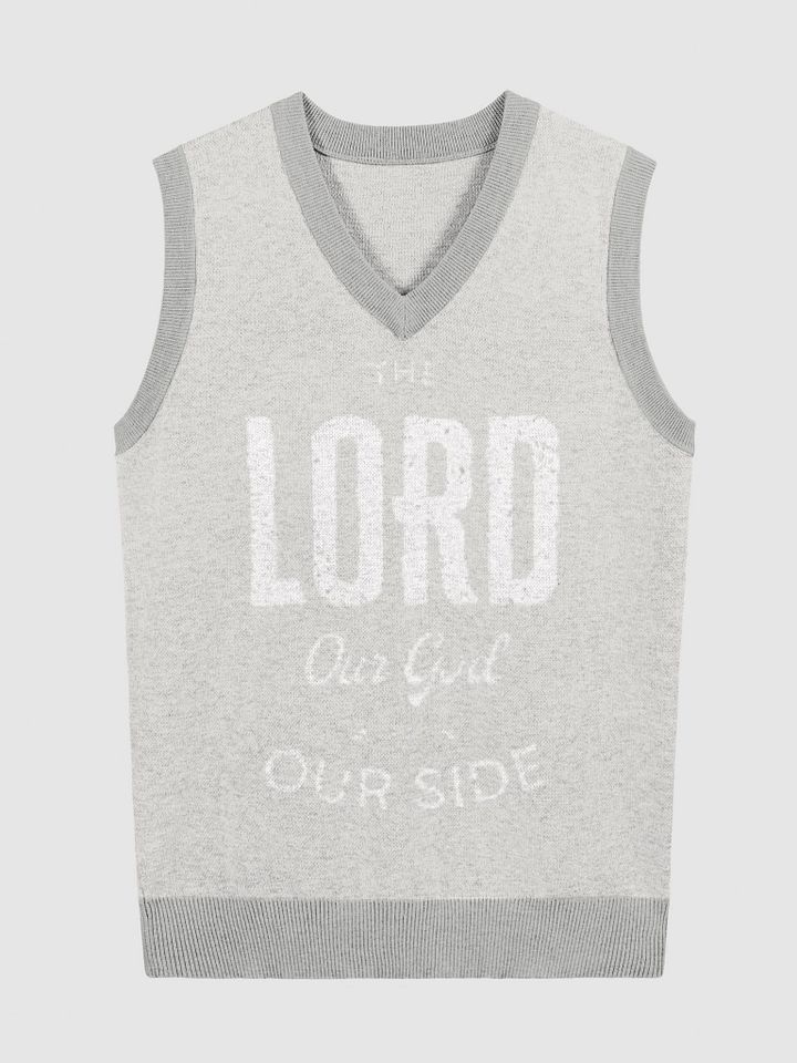 The LORD Our God is on OUR SIDE | Unisex knitted V-Neck sweater product image (1)