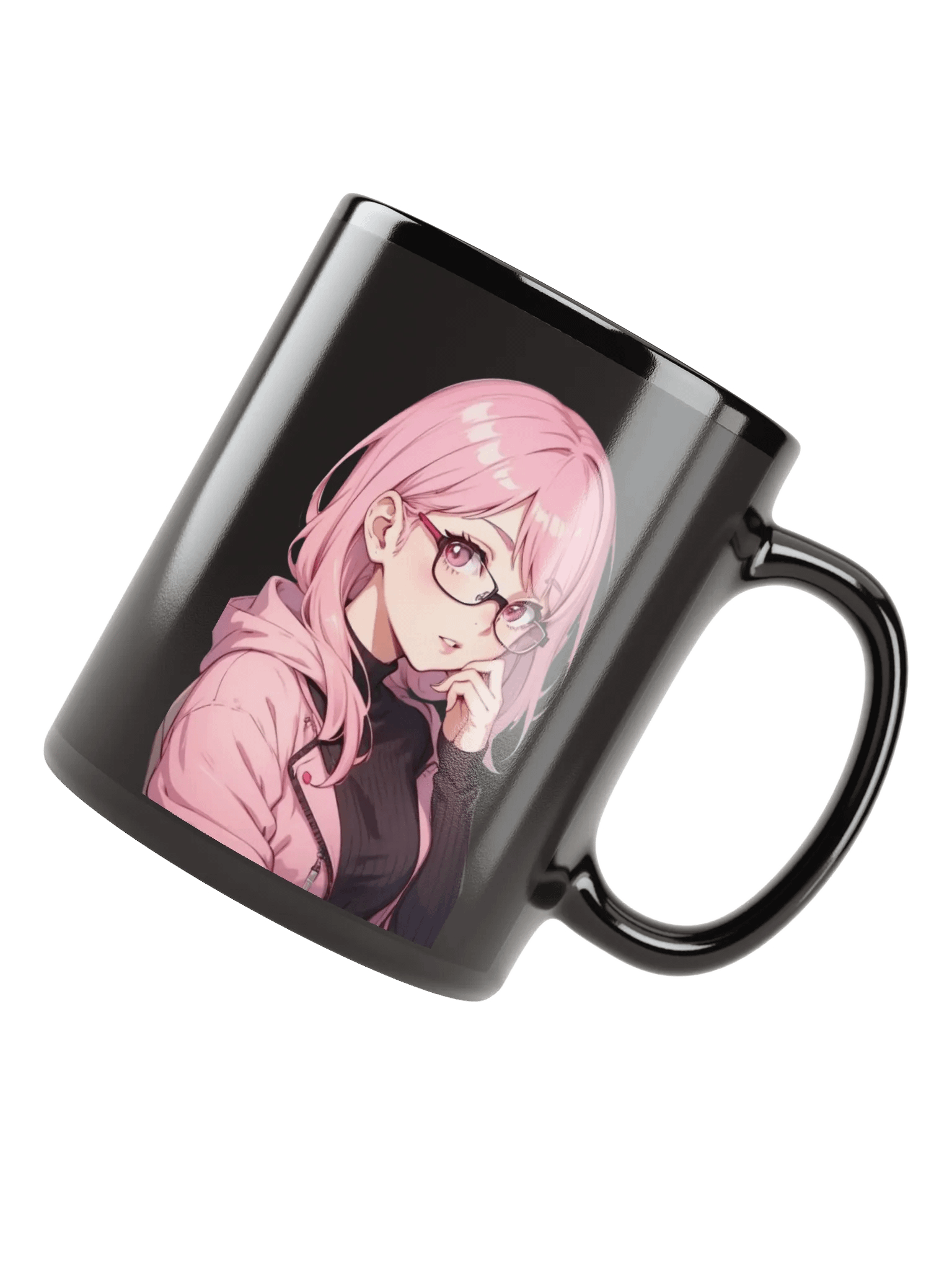 (PINK WAIFU) K Black Mug product image (4)
