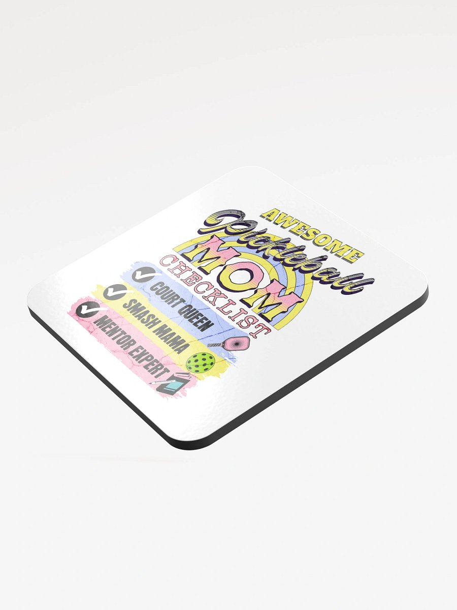 Awesome Pickleball Mom Checklist Coaster Set product image (4)
