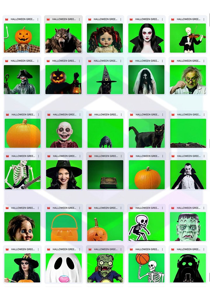 110 SPOOKY HALLOWEEN GREEN SCREEN CLIPS BUNDLE FOR FESTIVE VIDEO EDITING product image (2)