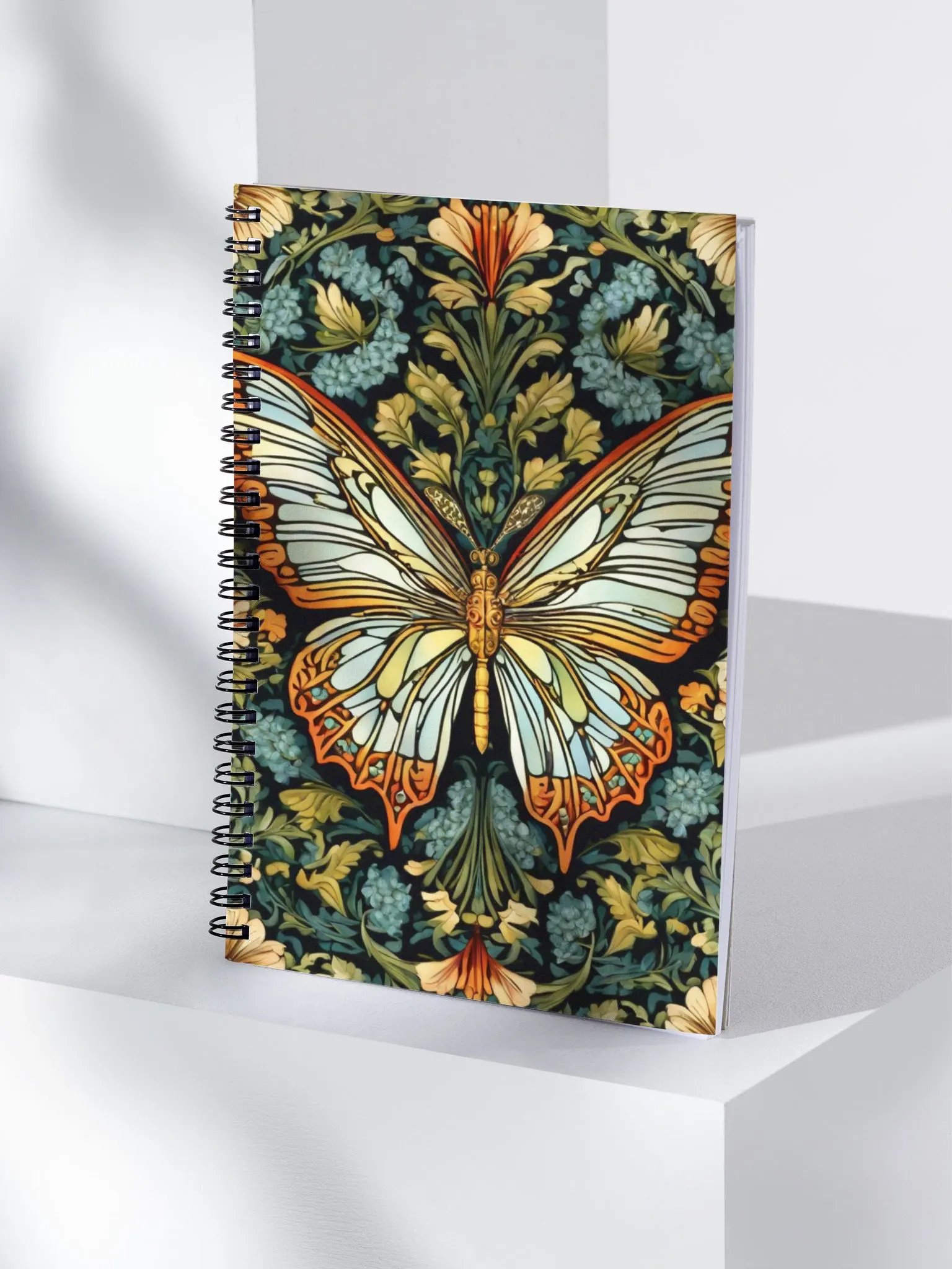 Spiral Notepad William Morris Inspired Butterfly product image (4)