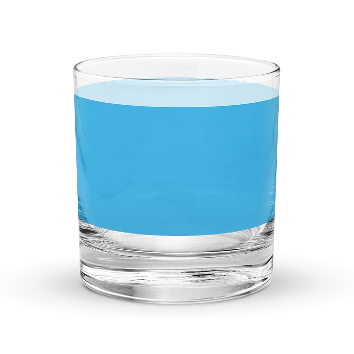 Blue Stripe 1960's Retro Minimalist Old Fashioned Rocks Glass product image (1)