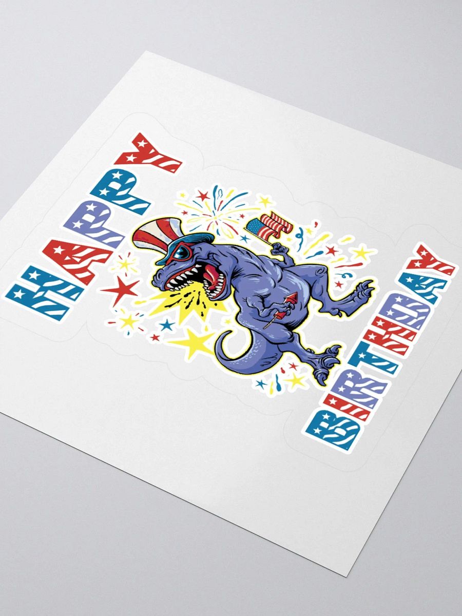 Happy Birthday (4th Of July Dinosaur) Sticker product image (3)