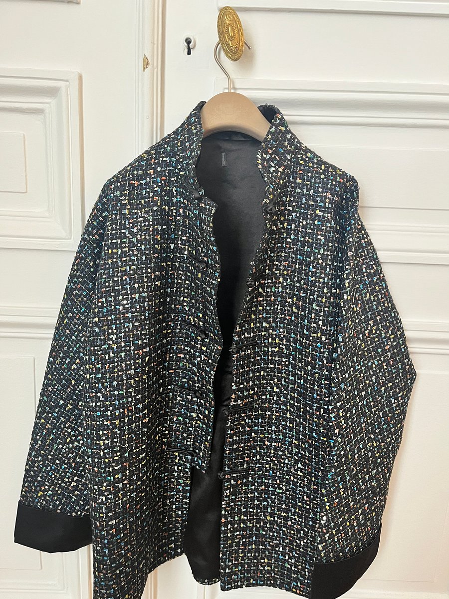 Midnight Tweed Mandarin Jacket product image (1)
