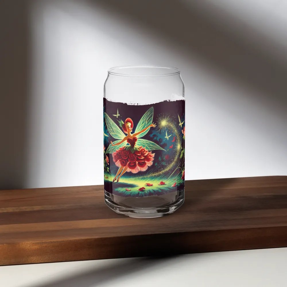 Enchanted Red Rose Fairy Glass with Optional Lid and Straw product image (35)