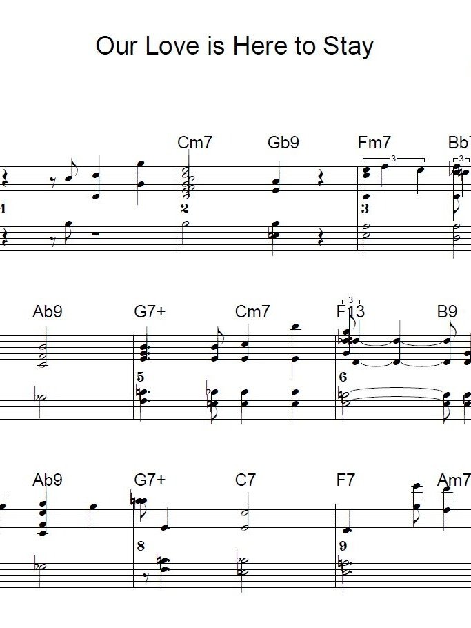 Our Love is Here to Stay - Piano sheet music product image (1)