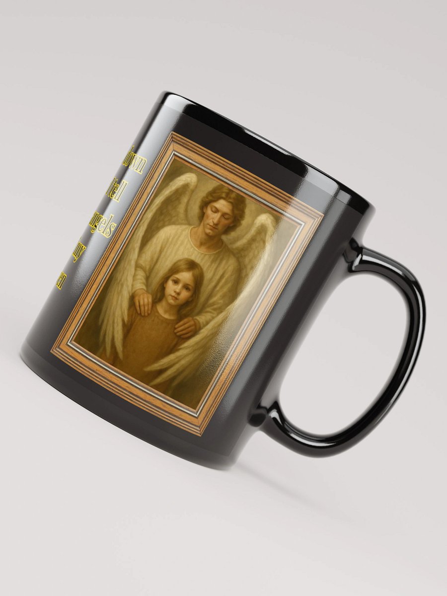 Angels Watch Over Them (Female) Glossy Black Mug product image (4)