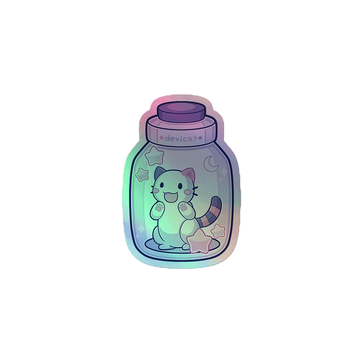Holo Sticker • CandiCat Candi Jar • 2024 product image (1)