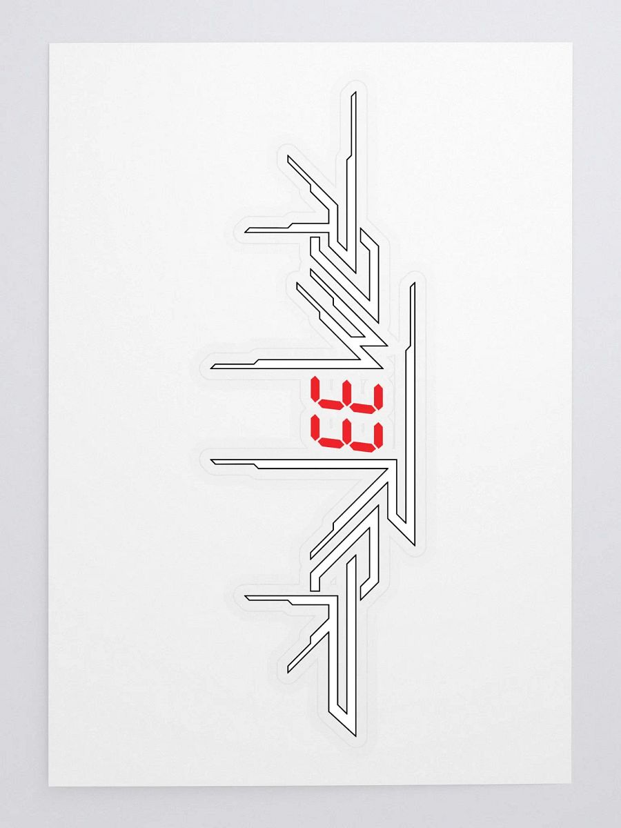 ROM33ROR Logo Sticker (White) product image (3)