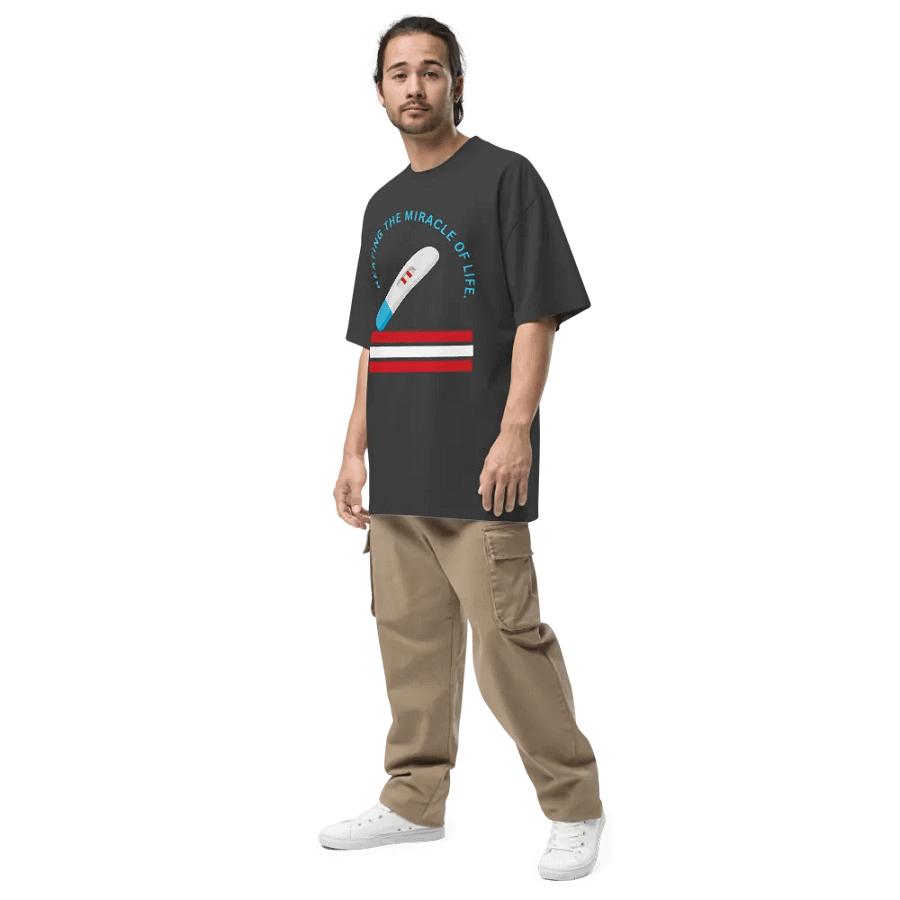 Miracle of Life Pregnancy Test Oversized Tee product image (7)